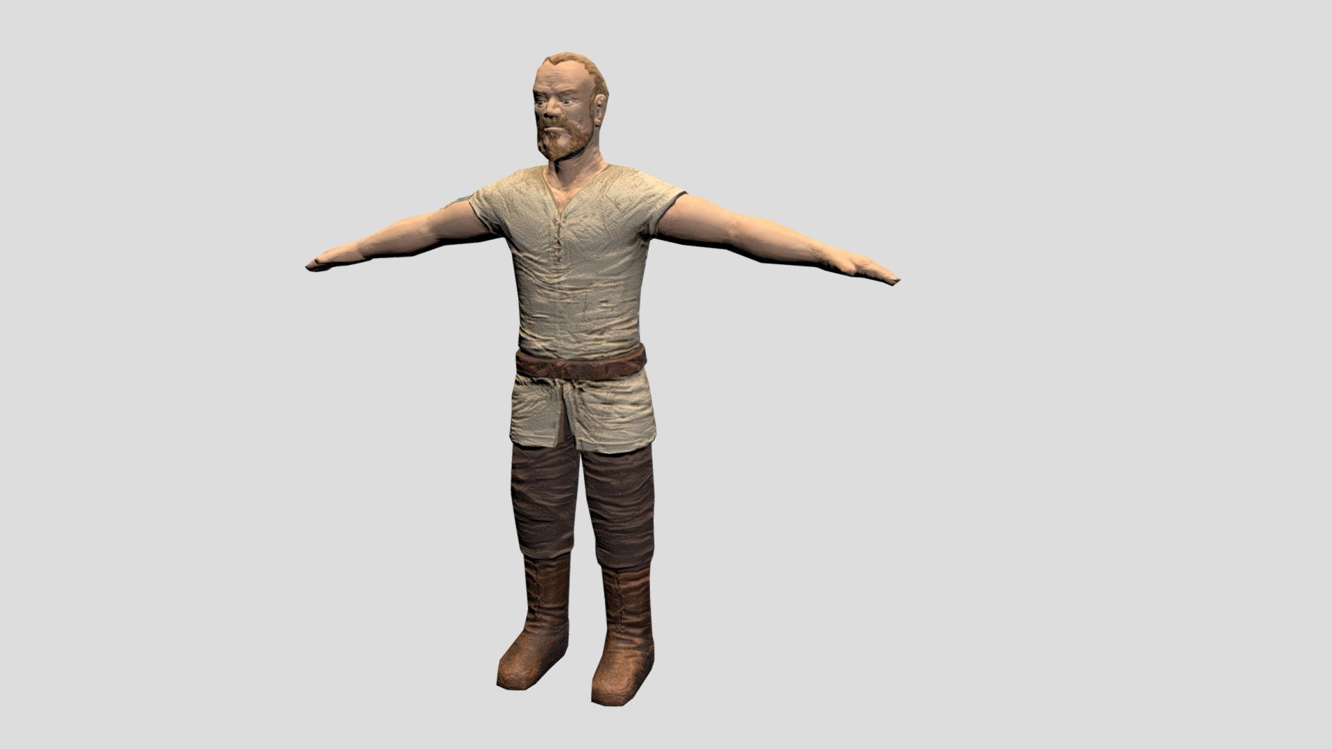 Medieval Peasant 3d model