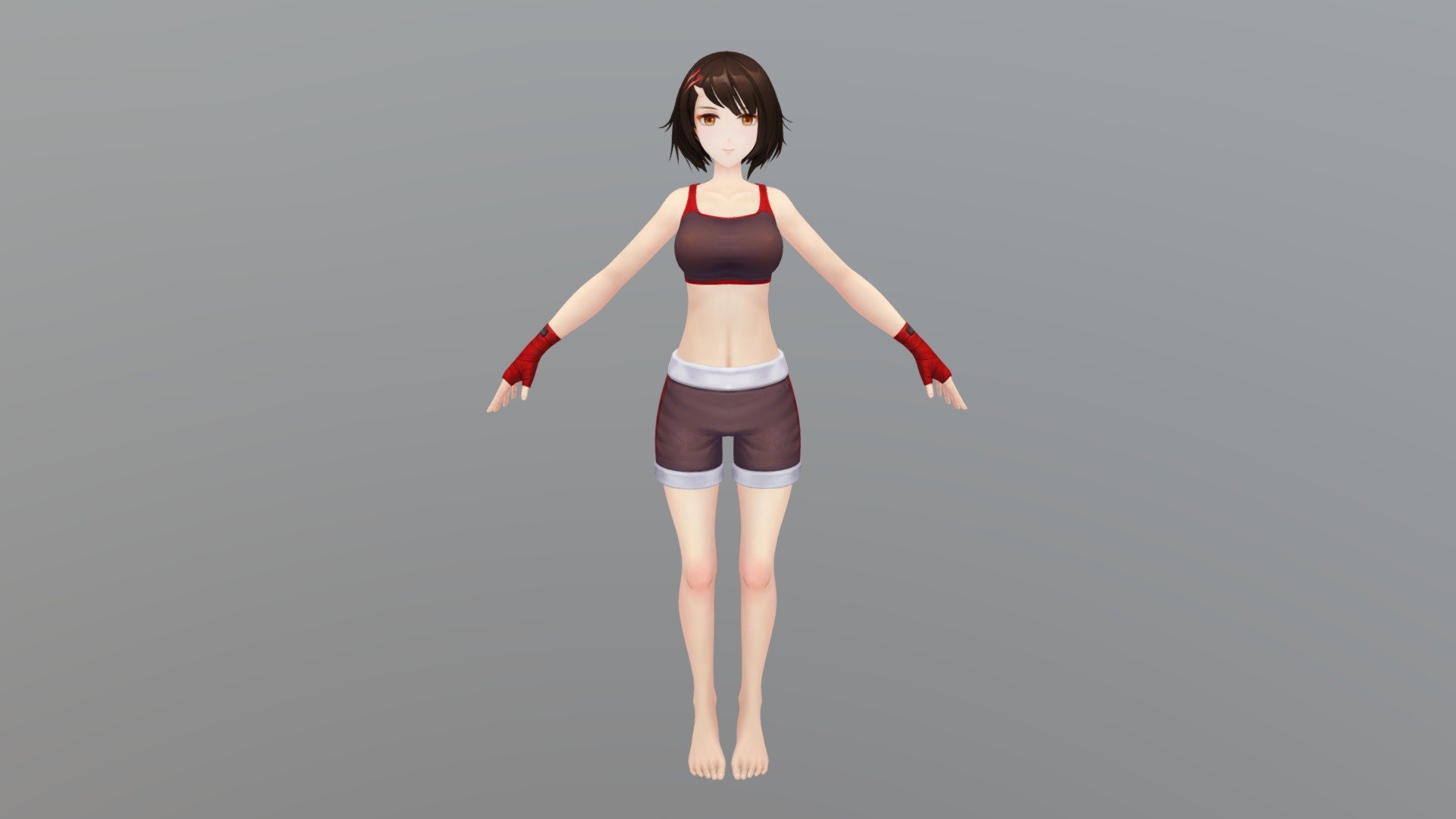 anime character sport suit base model inside 3d model