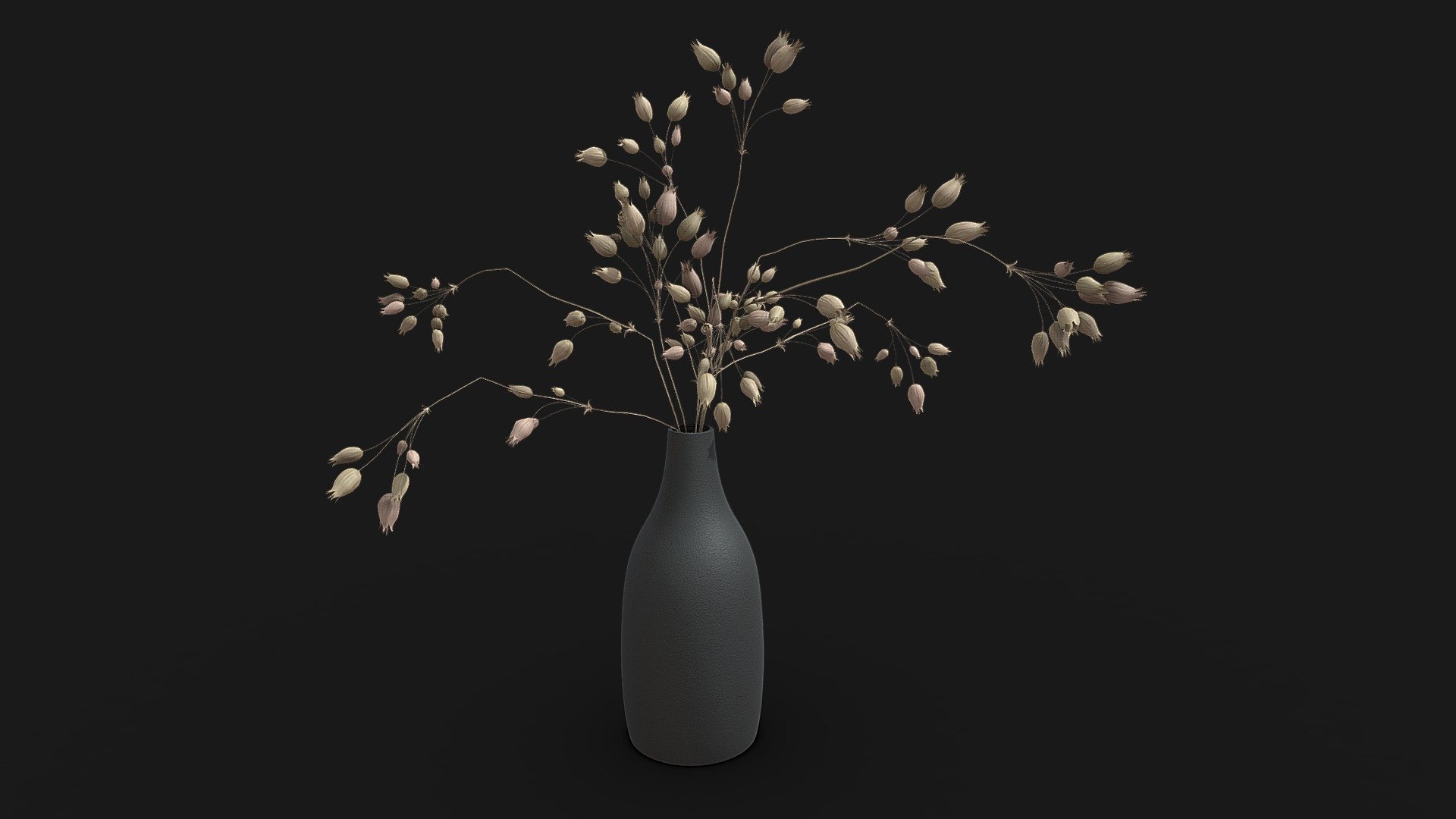 Dried Grass Flowers II 3d model