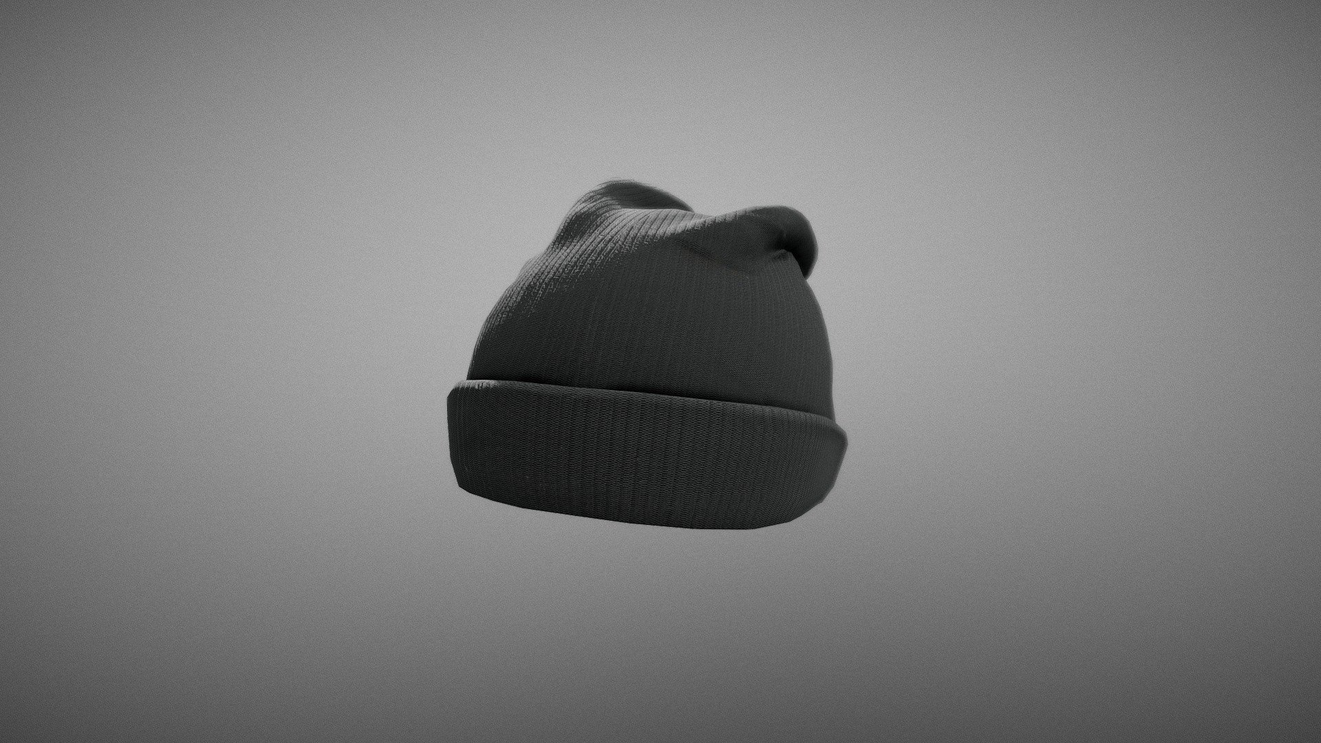 Black beanie 3d model