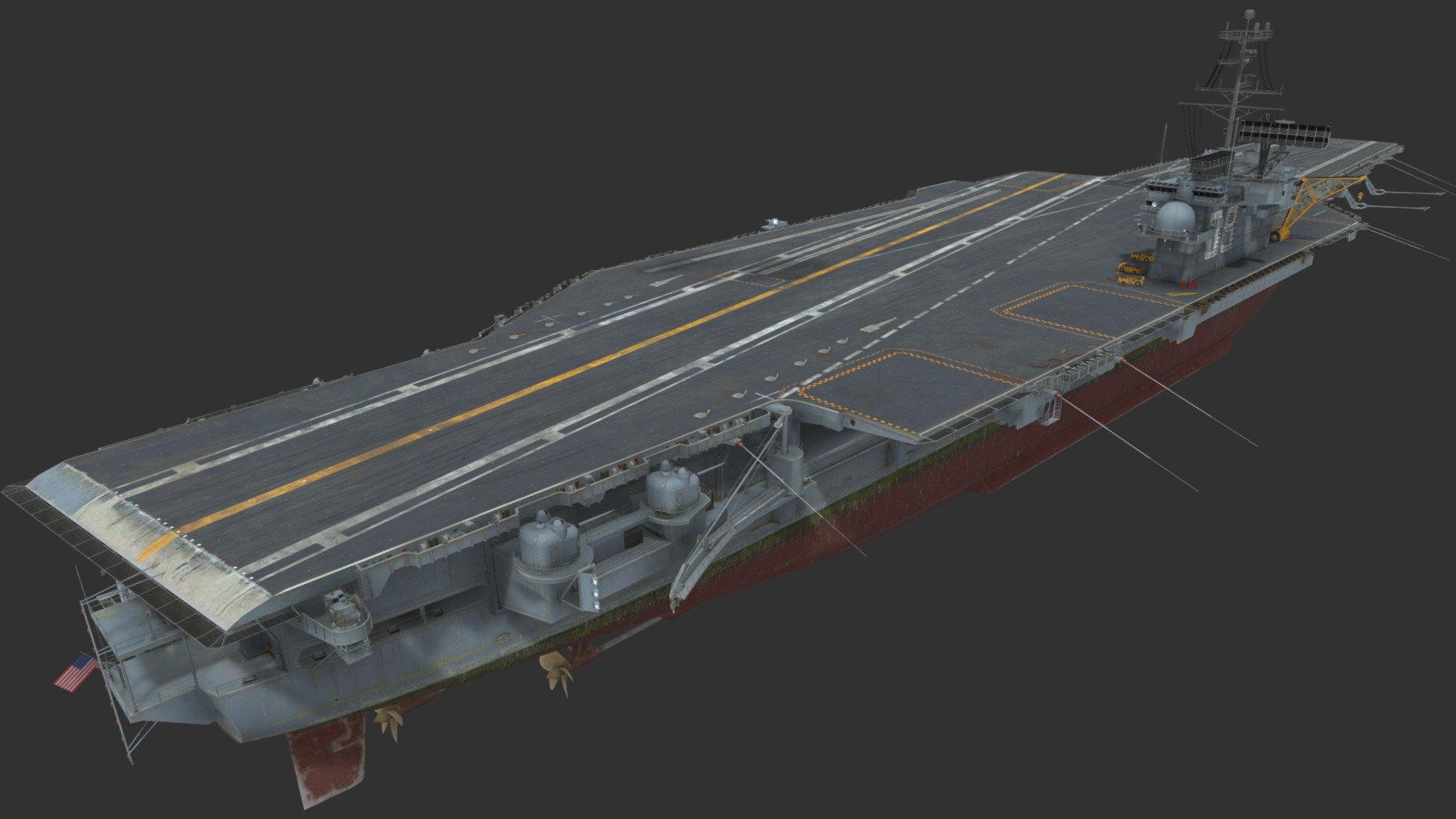 USS ship 3d model