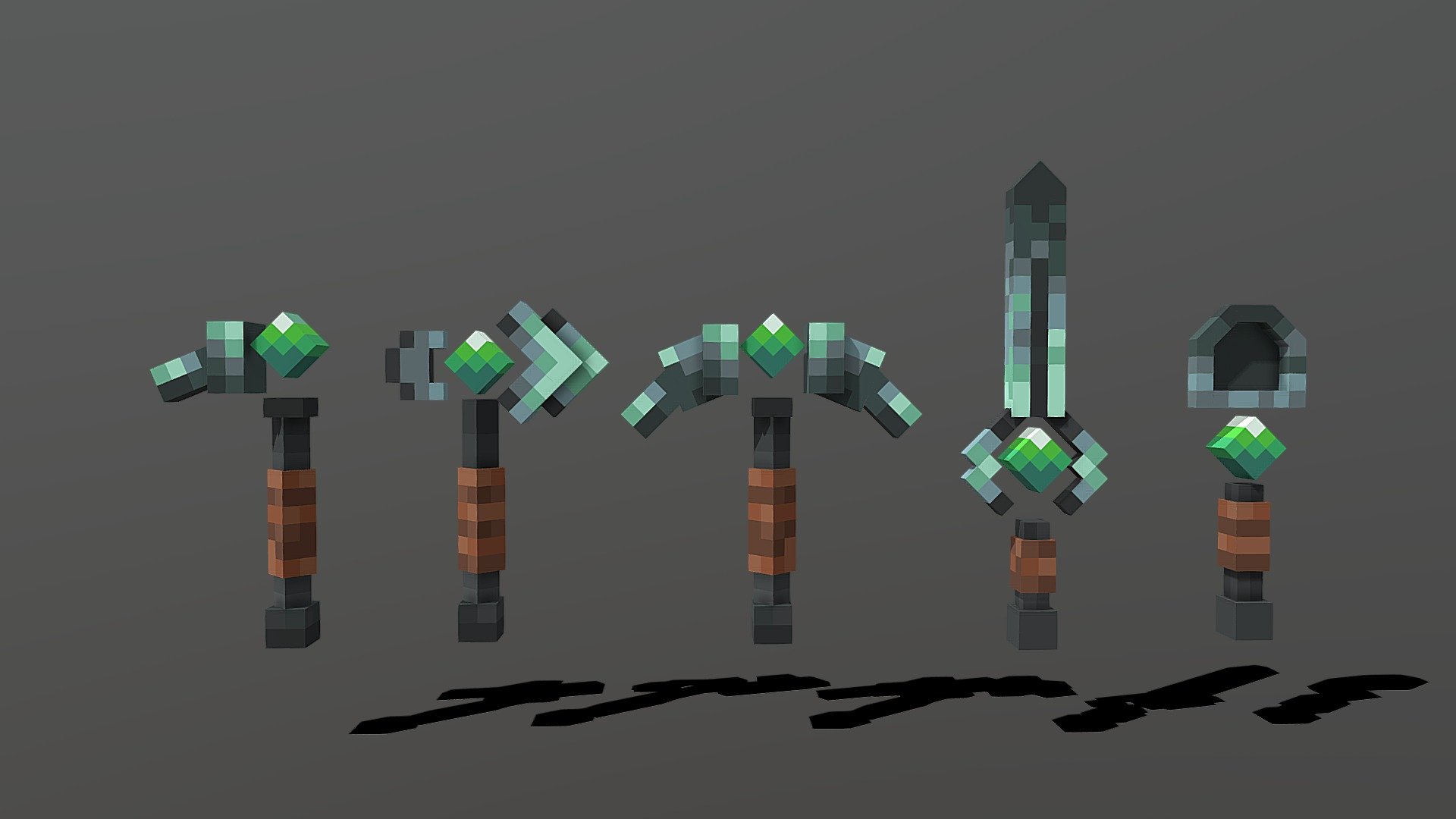 Malachite Tool Set 3d model