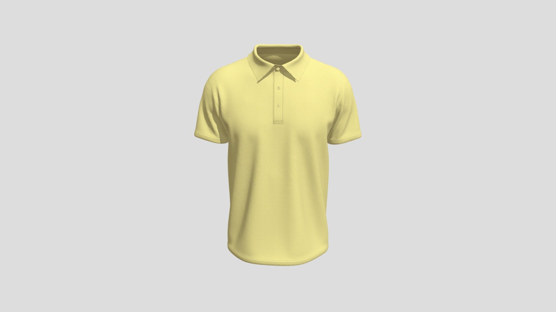 Cotton Polo Shirt 3d model