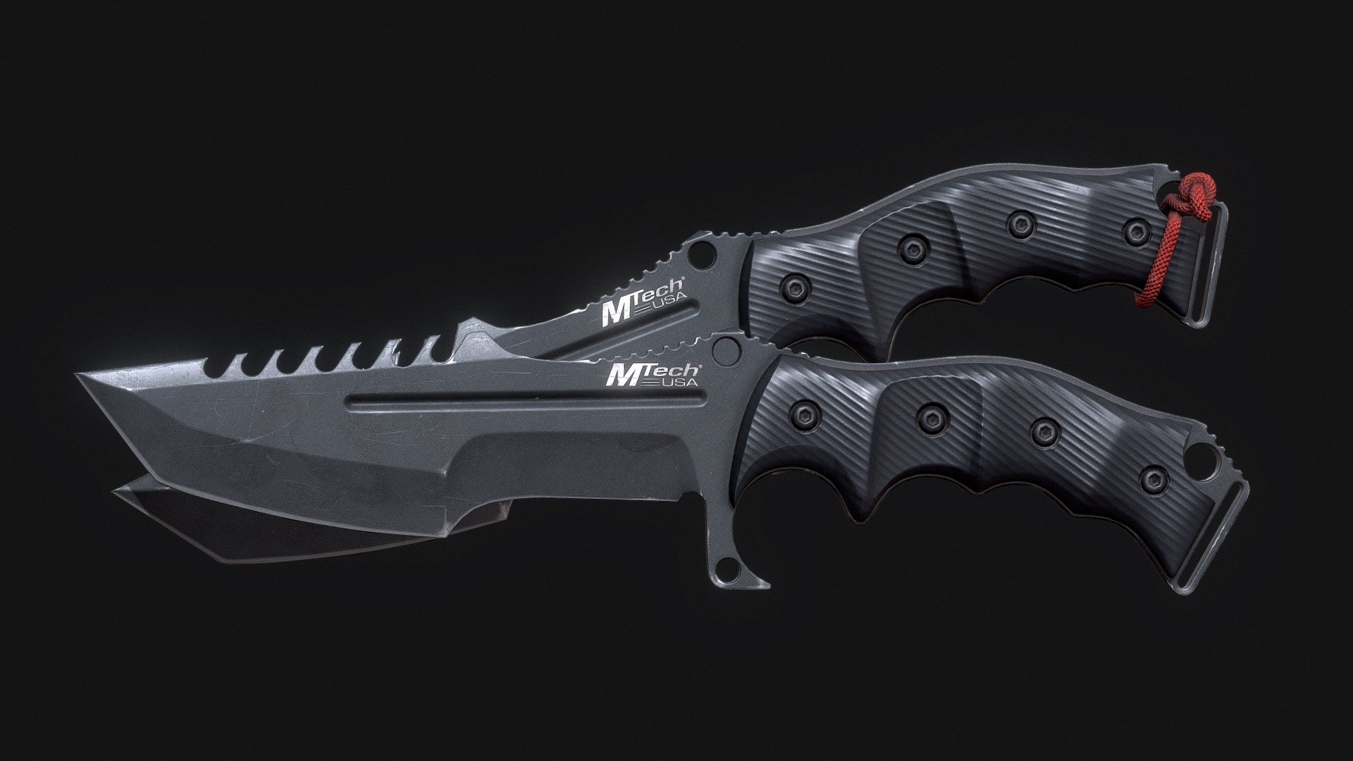 MTech USA Xtreme Tactical Knife Low-poly 3d model