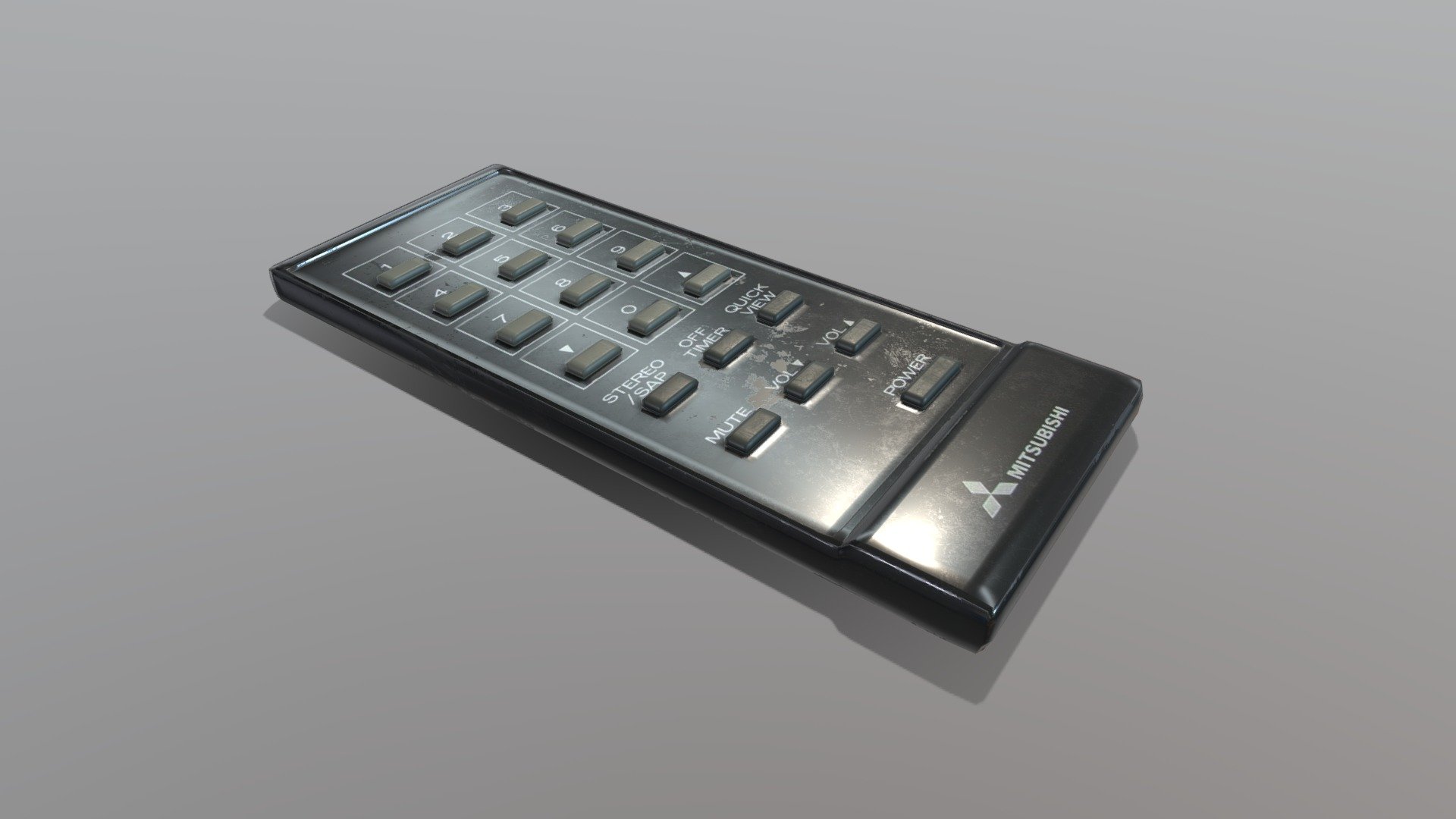 Old Fashioned TV Remote 3d model