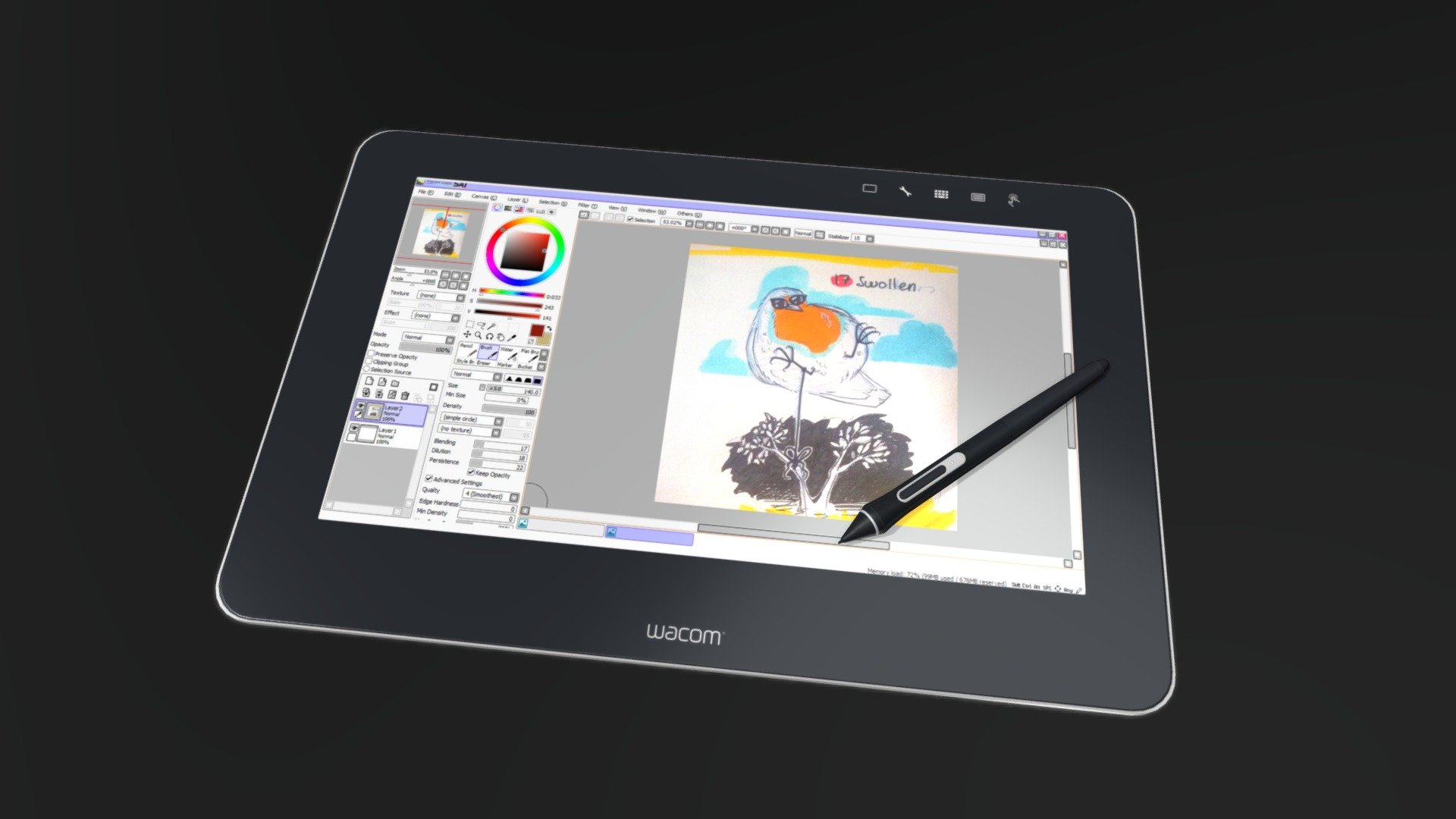 Wacom Cintiq Pro 13 3d model