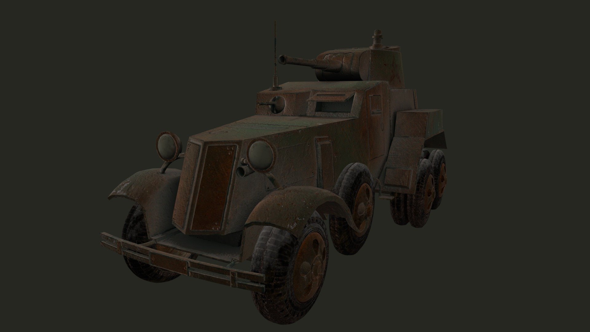 BA-10 War Vehicle 3d model