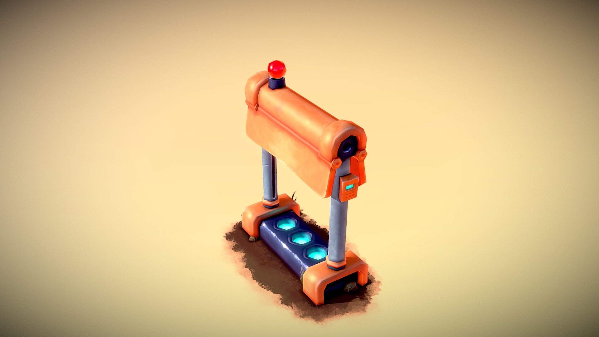 Scifi Newsboard 3d model