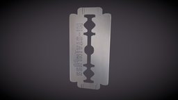 PBR Low Poly Double Edge Razor Blade