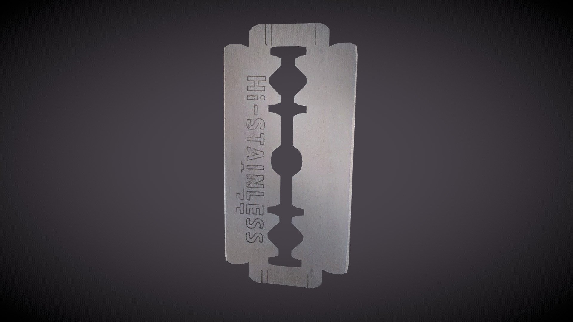 PBR Low Poly Double Edge Razor Blade 3d model