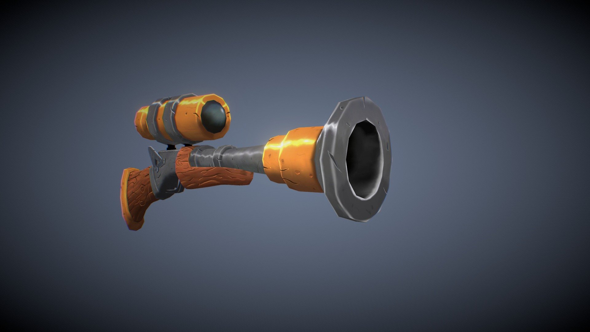 Cartoon Gun 3d model