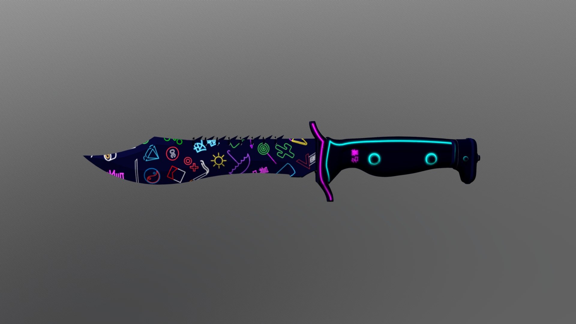 Bowie Knife | Japanese Neons 3d model