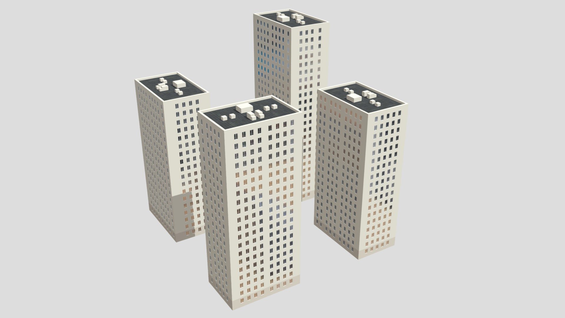 High Buildings Complex 3d model