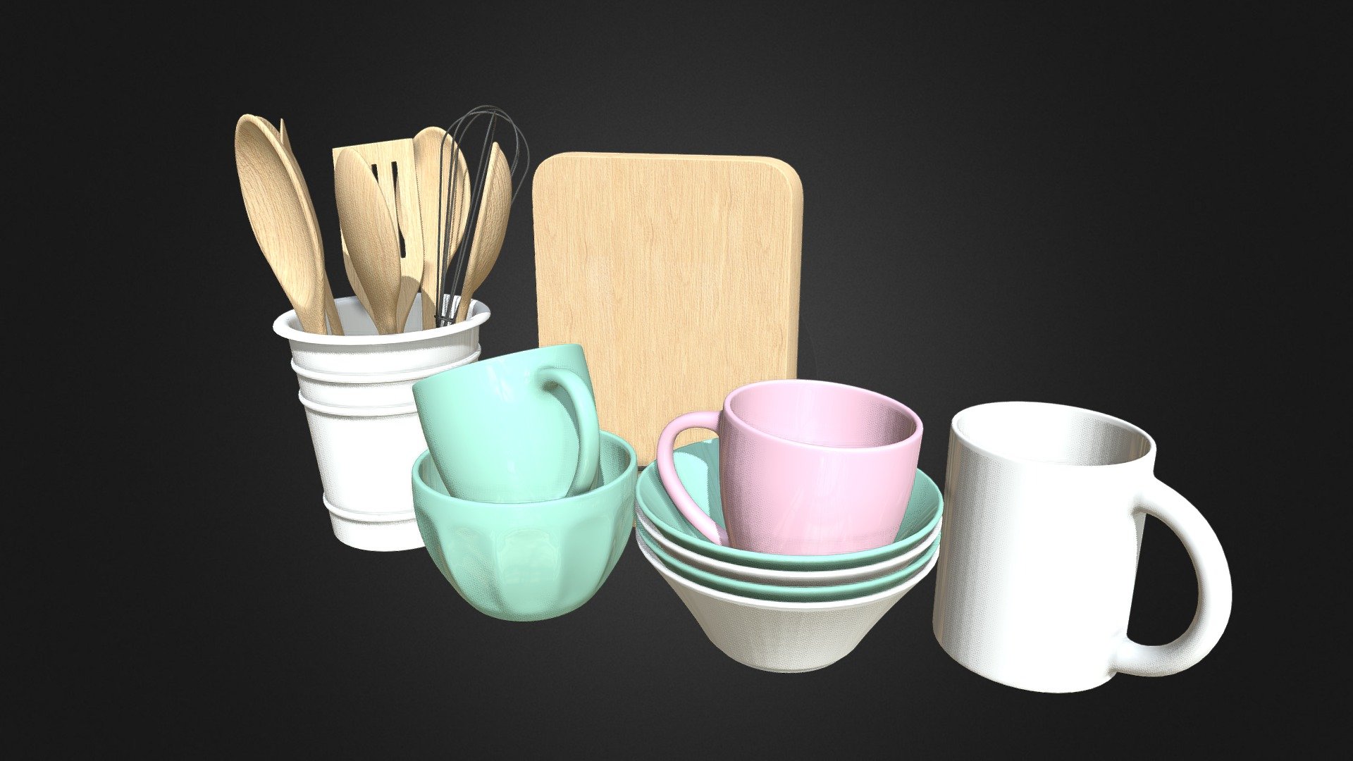 Kitchen Untensils 3d model