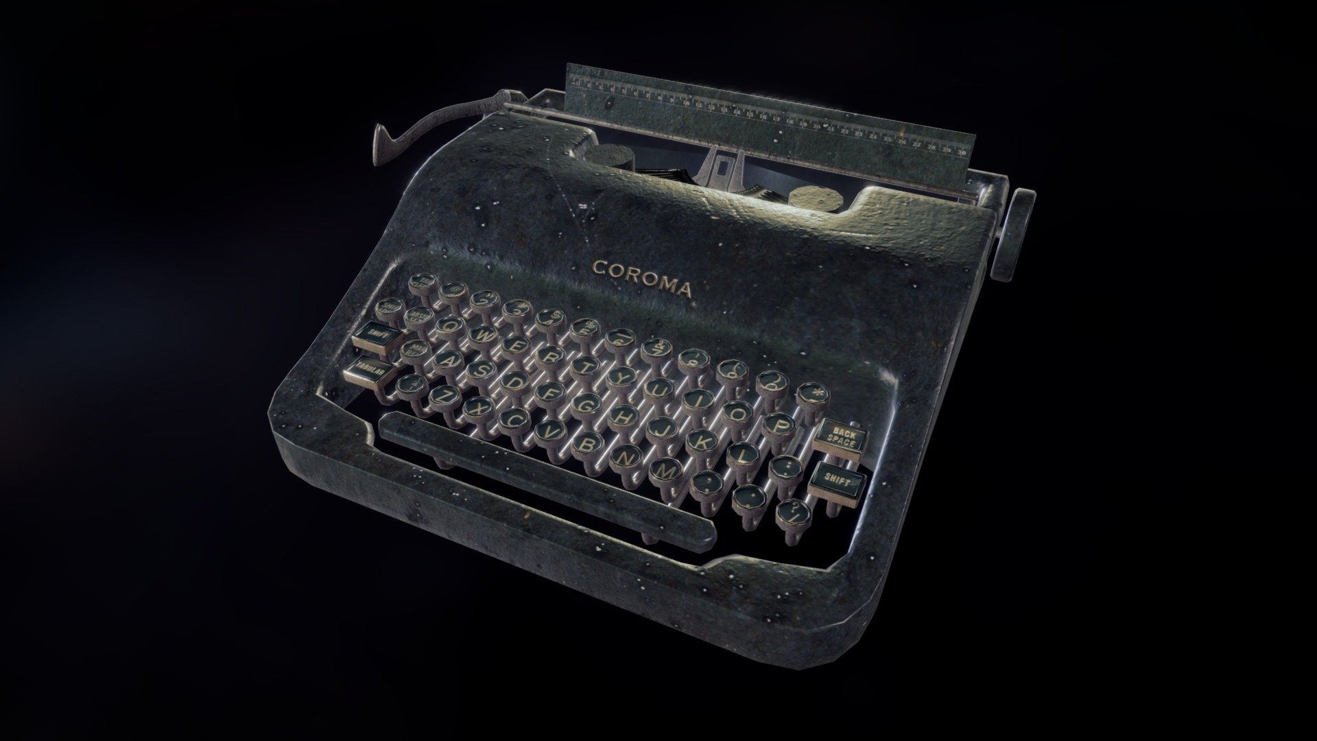 Old Typewriter 3d model