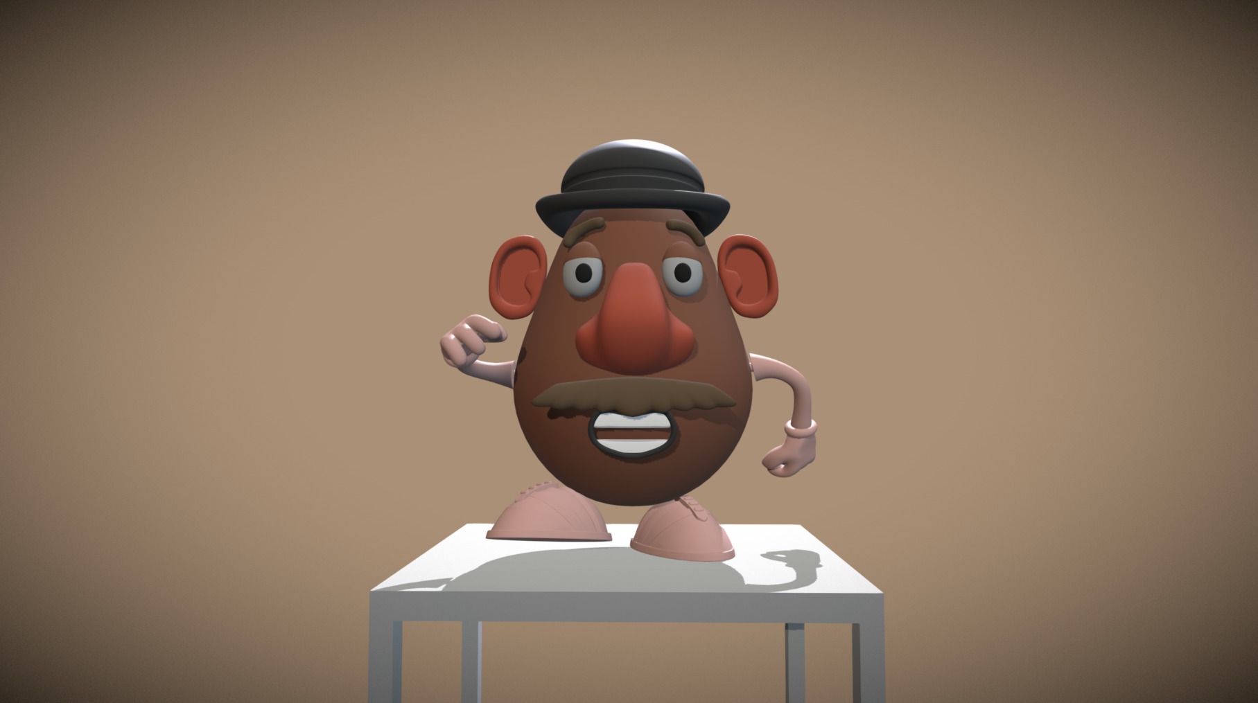 Mr Sweet Potato Head (High Quality) 3d model