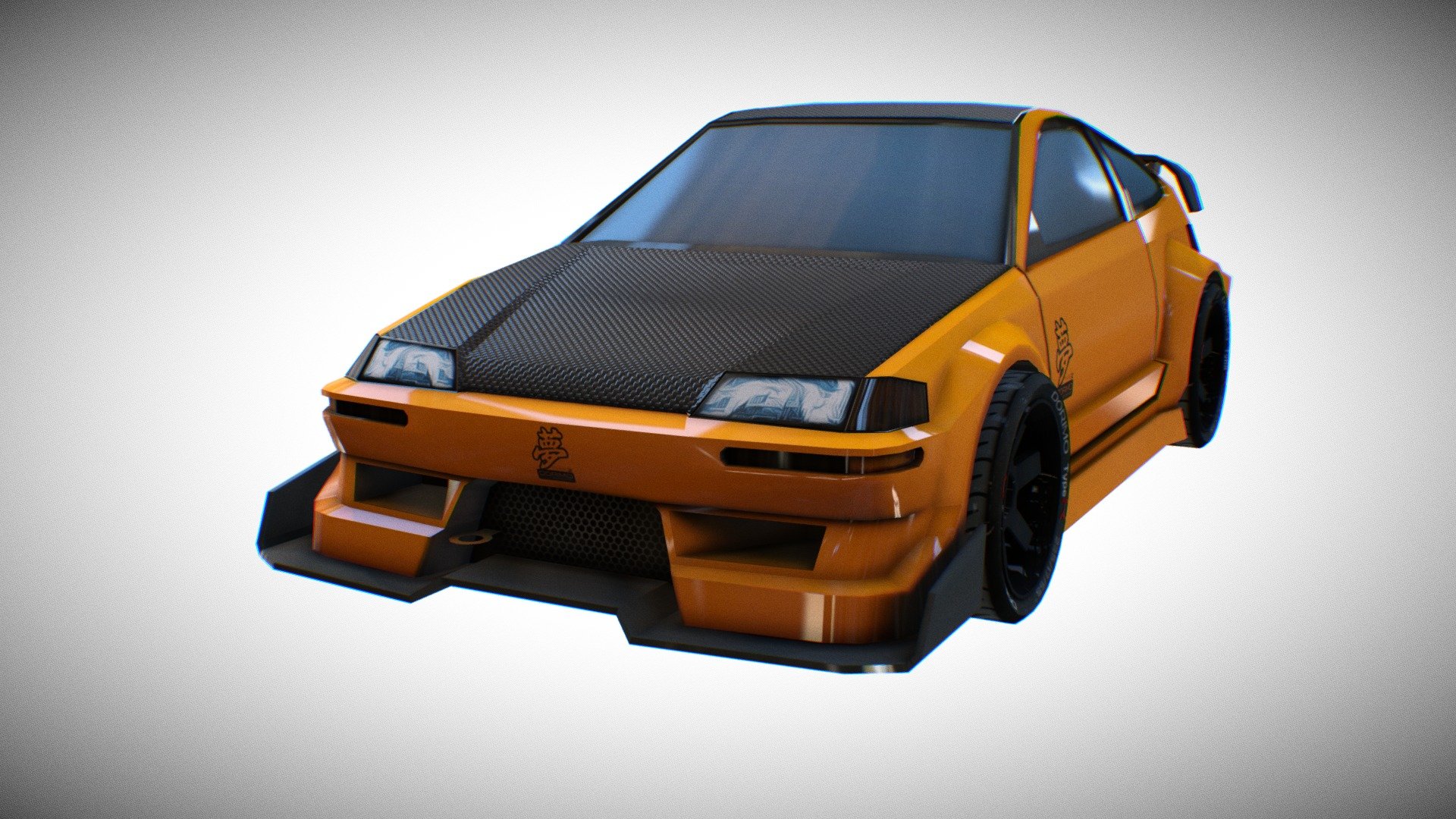 Honda CRX second gen [custom] 3d model