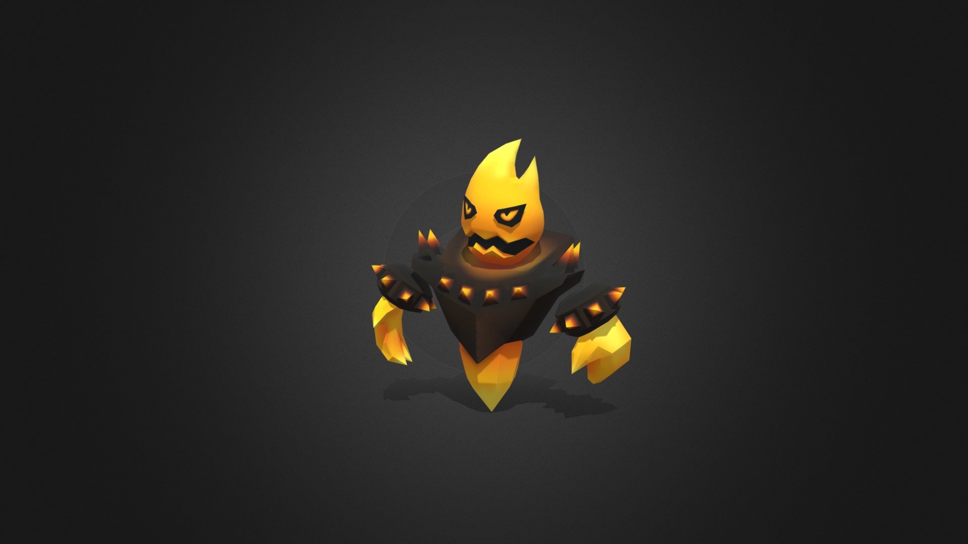 Low Poly Tiny Fire Flame Enemies Evolution Pack 3d model