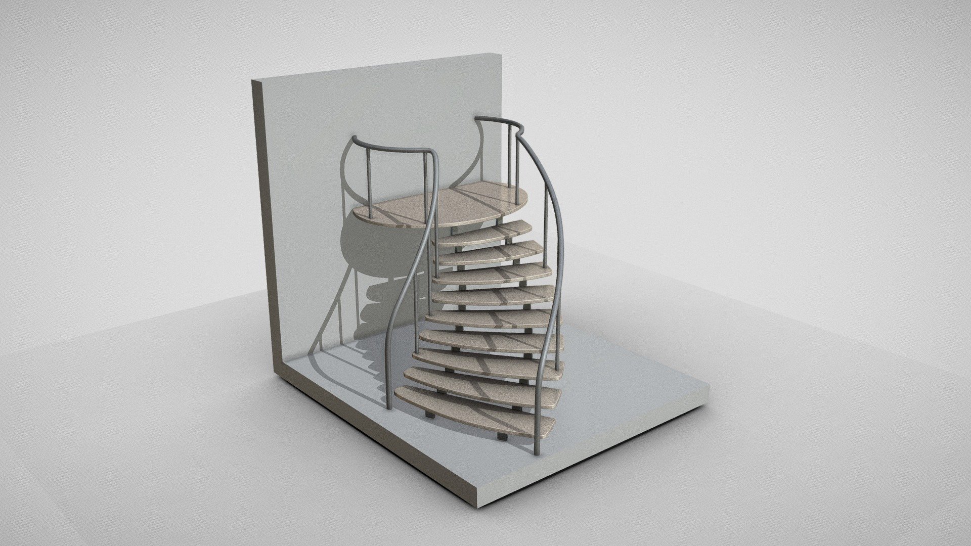 Spiral Staircase High-Poly (Version 2) 3d model