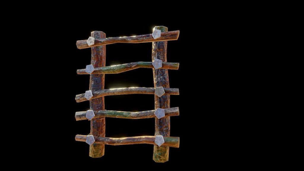 Wood Stairs 3d model