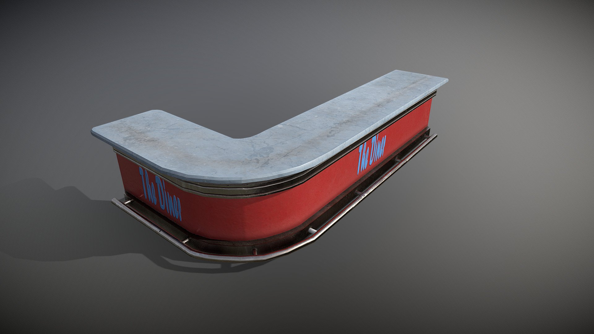 Diner Counter Clean 3d model