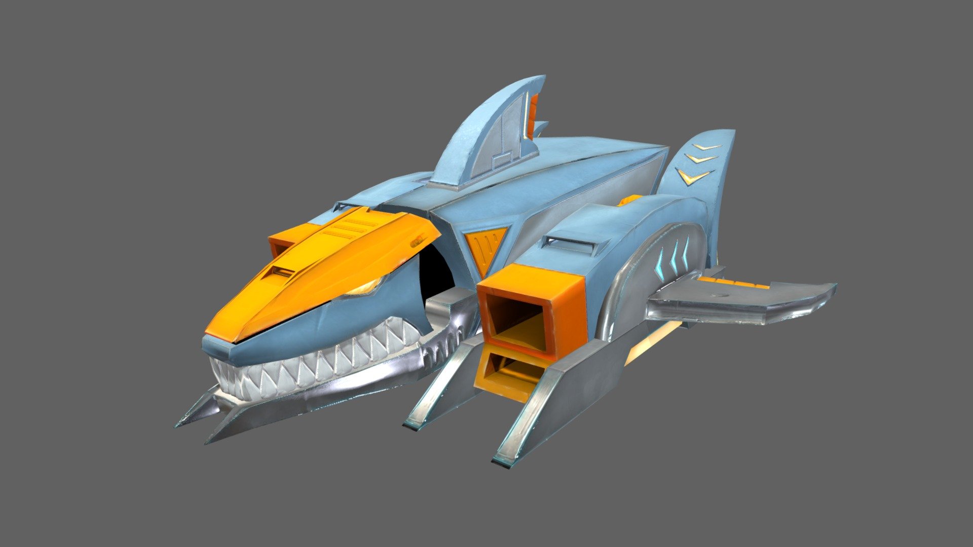 Shark space racer 3d model