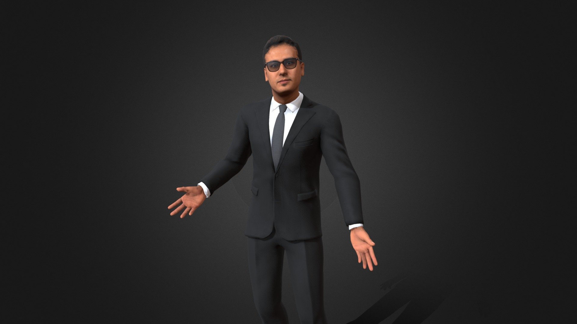 Indian Man in suit 3d model