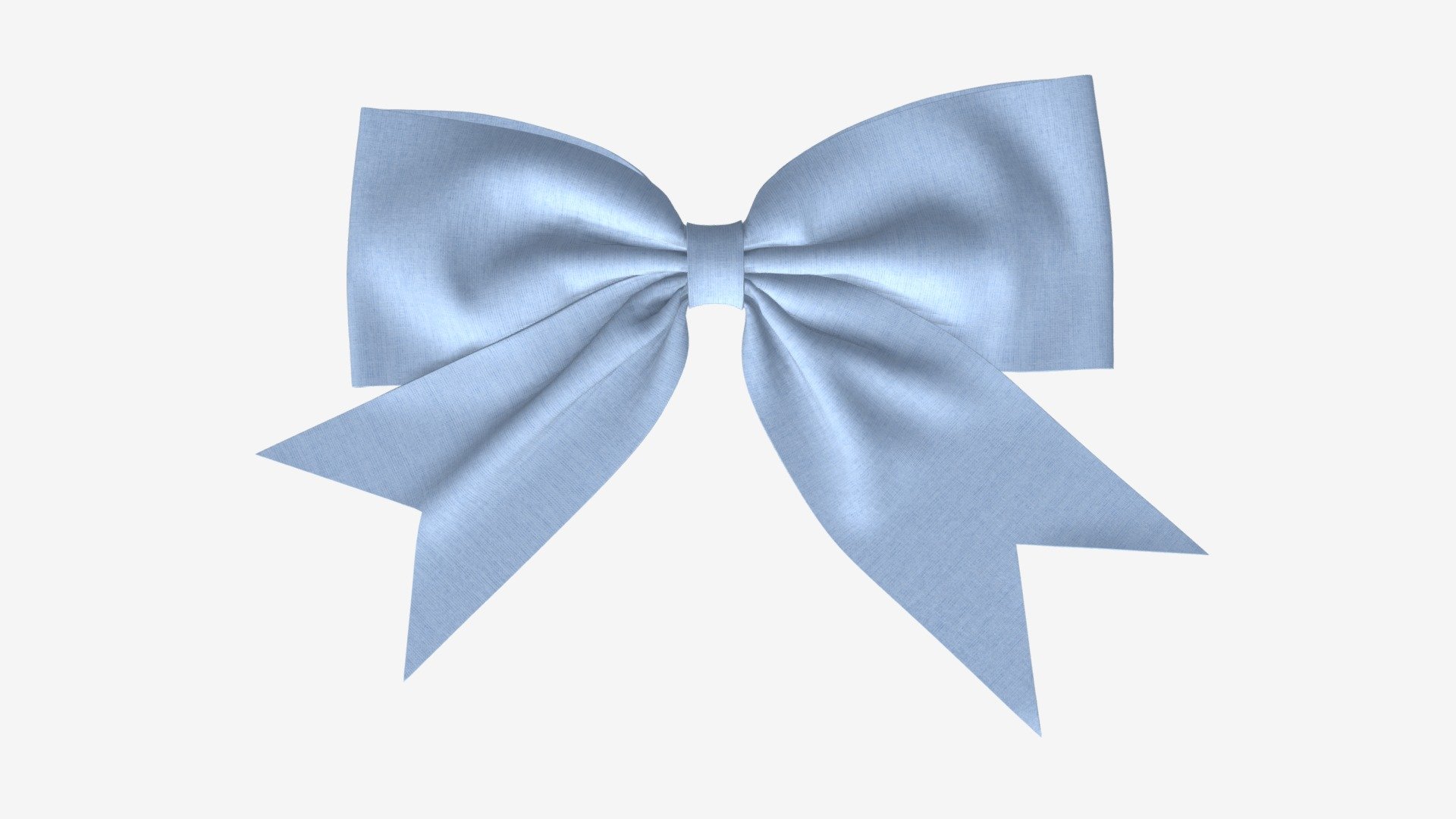 Small ribbon decoration fabric blue 3d model