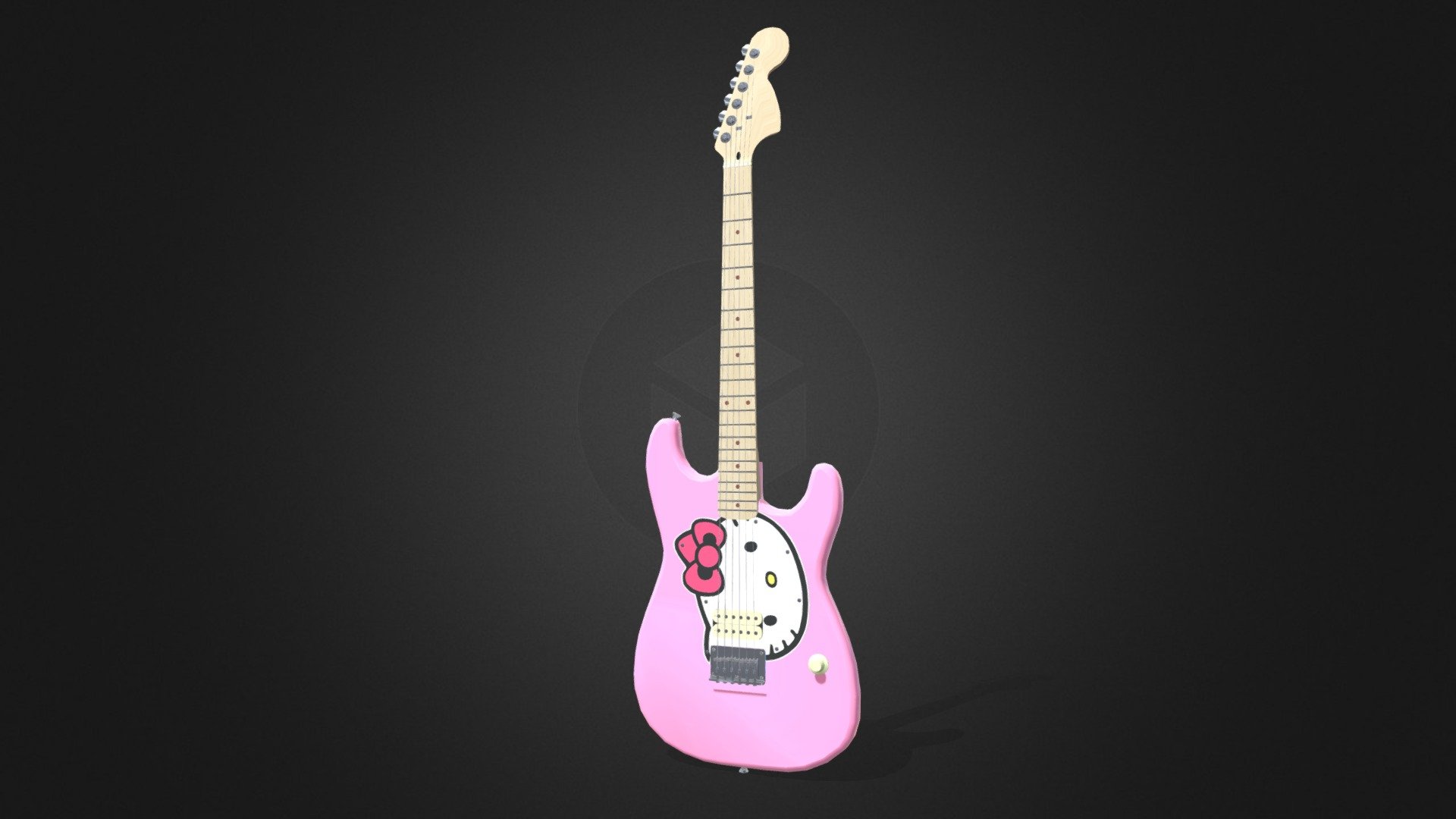 Squier Hello Kitty Stratocaster 3d model