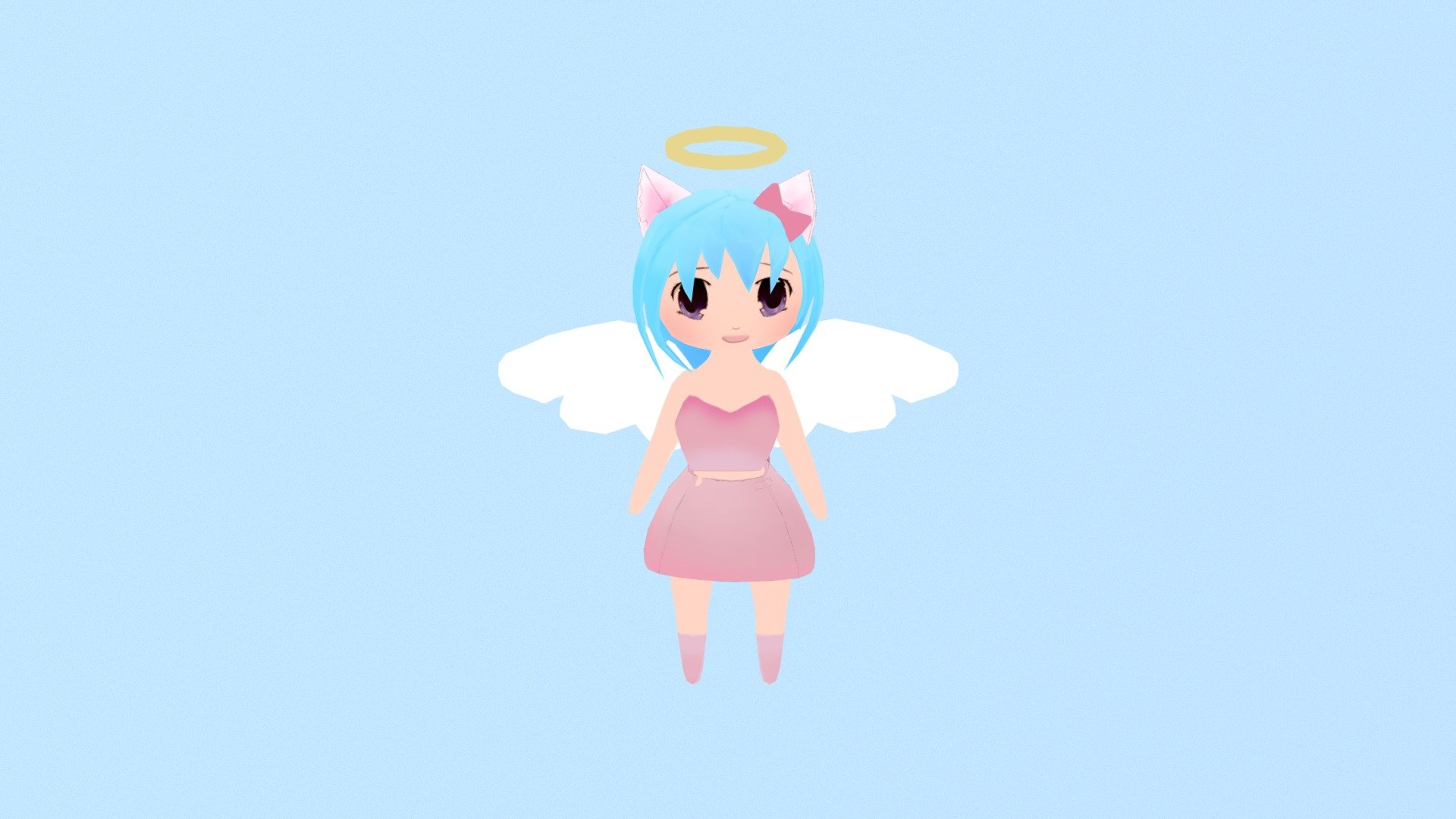 Chibi Cat Angel 3d model