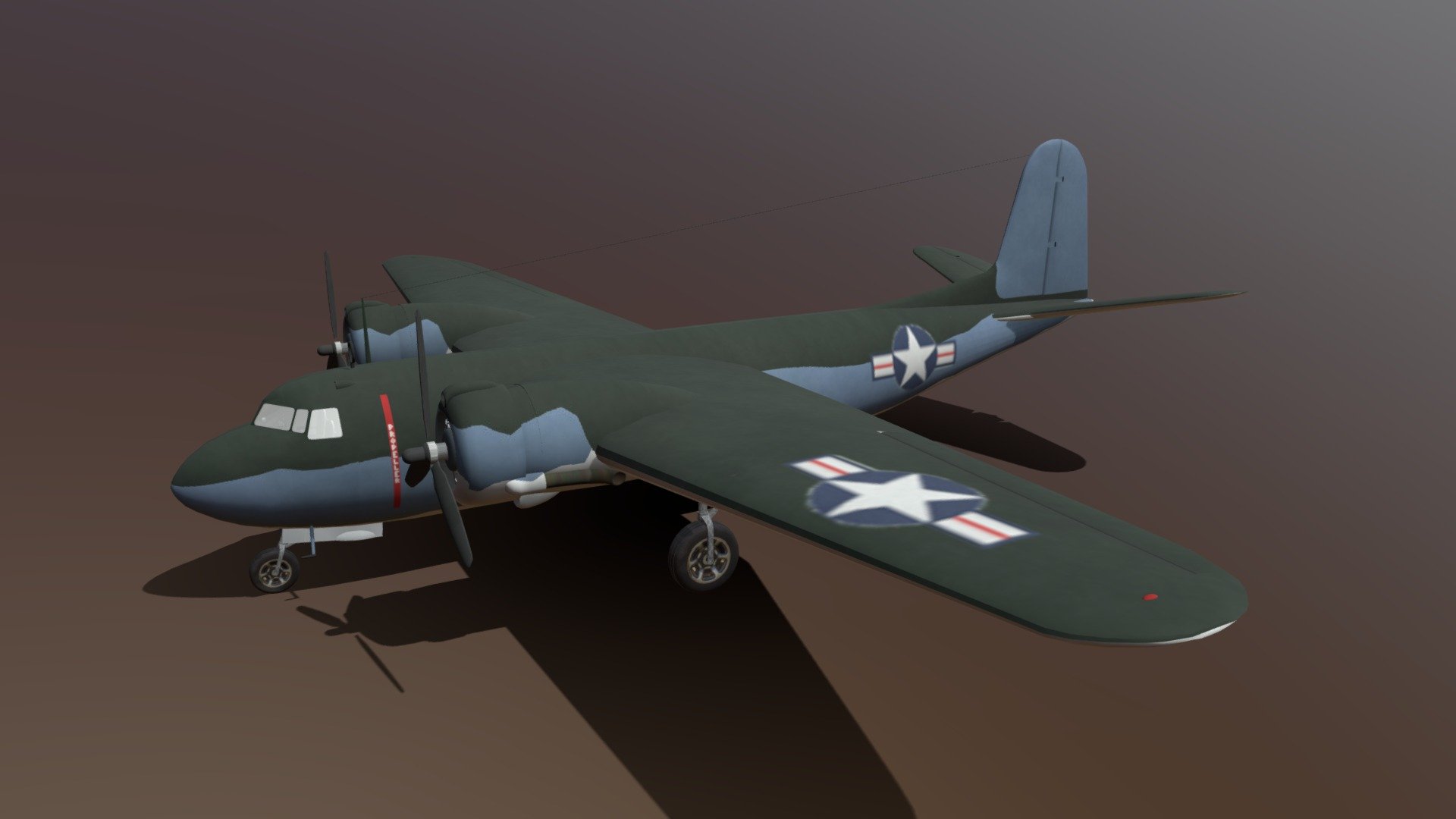 Douglas DC-5 3d model