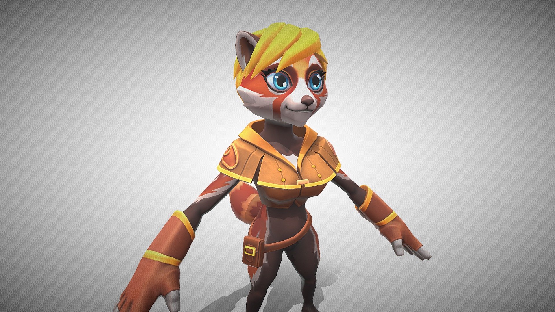 red_panda_low 3d model