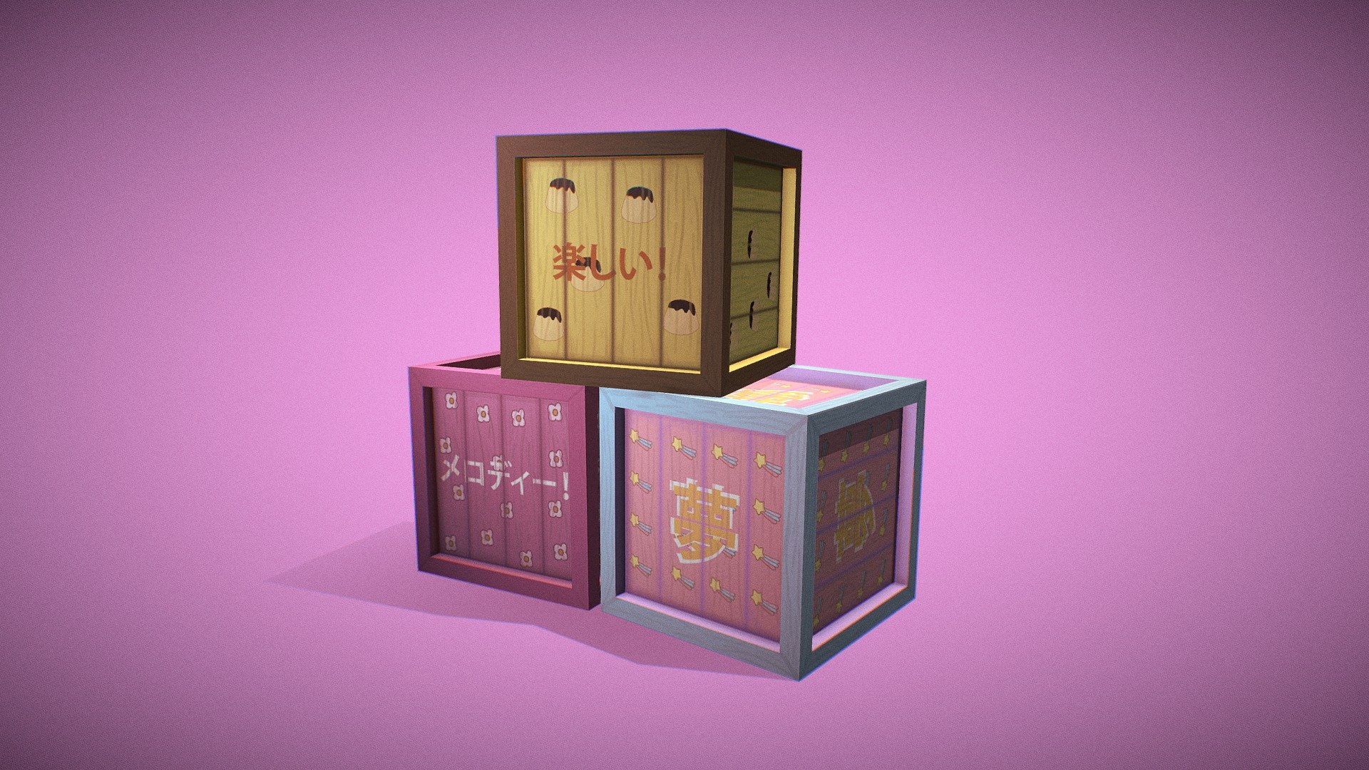 Sanrio Crates 3d model