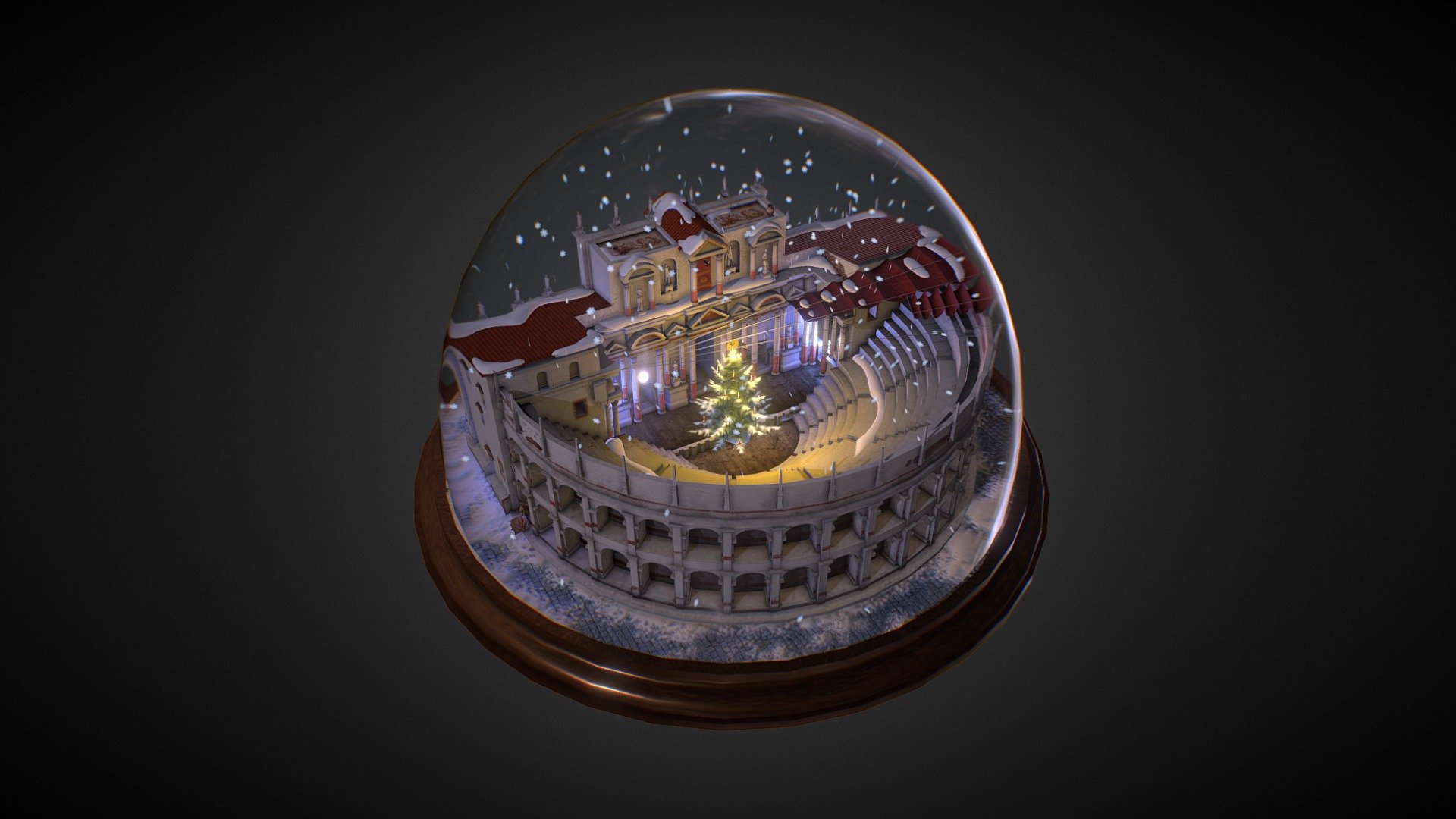 Christmas Roman Theater 3d model