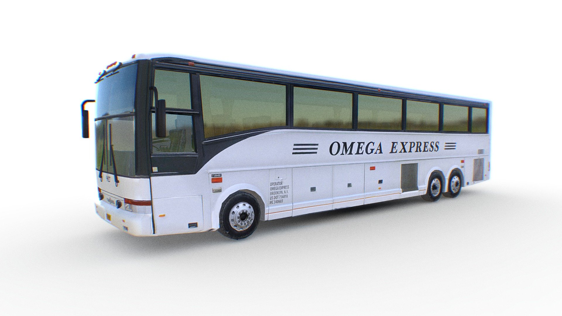 Van Hool USA Omega Express Bus 3d model