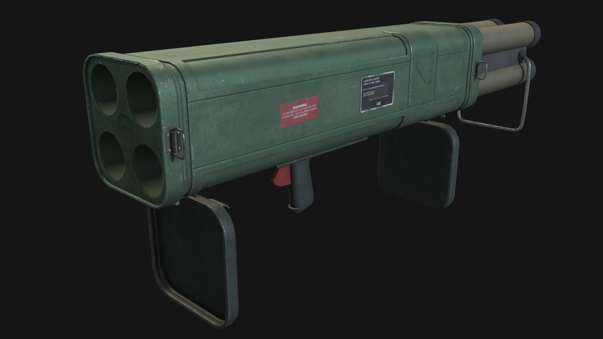 M202 FLASH Rocket Launcher 3d model