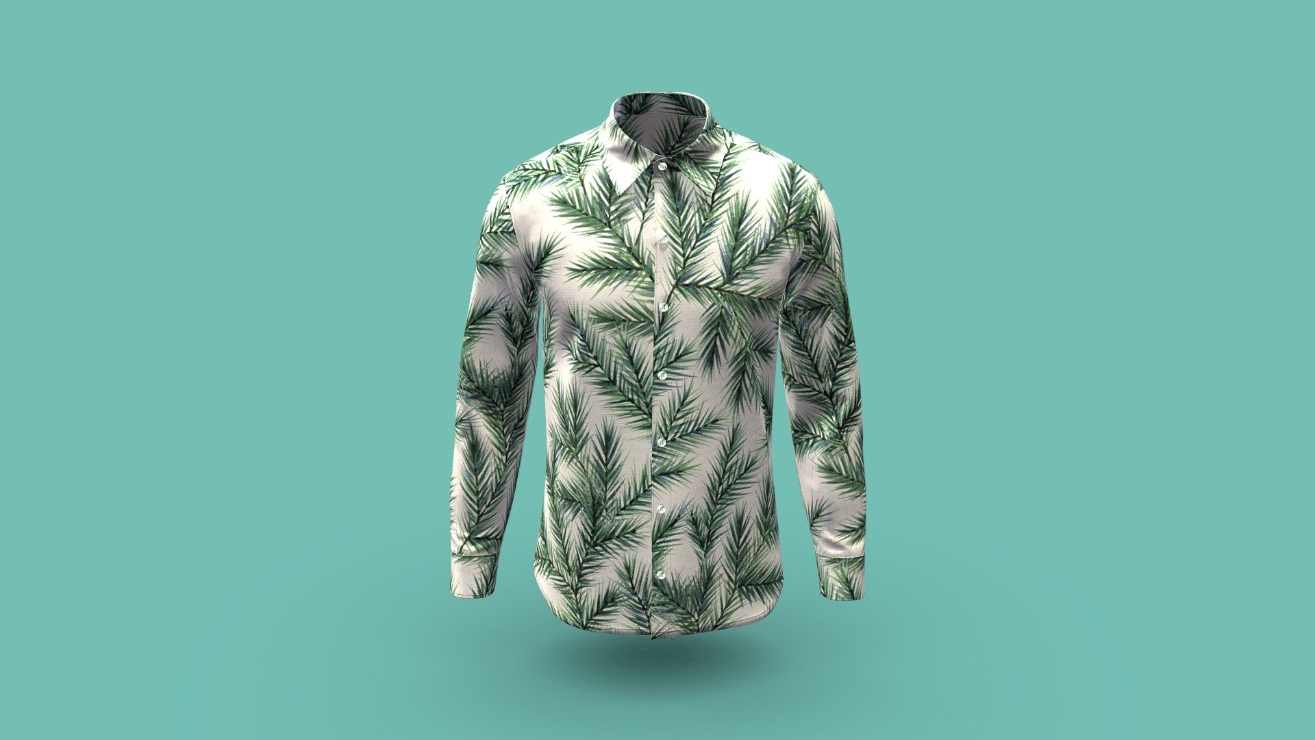 Hawaiian Print Shirts 3d model