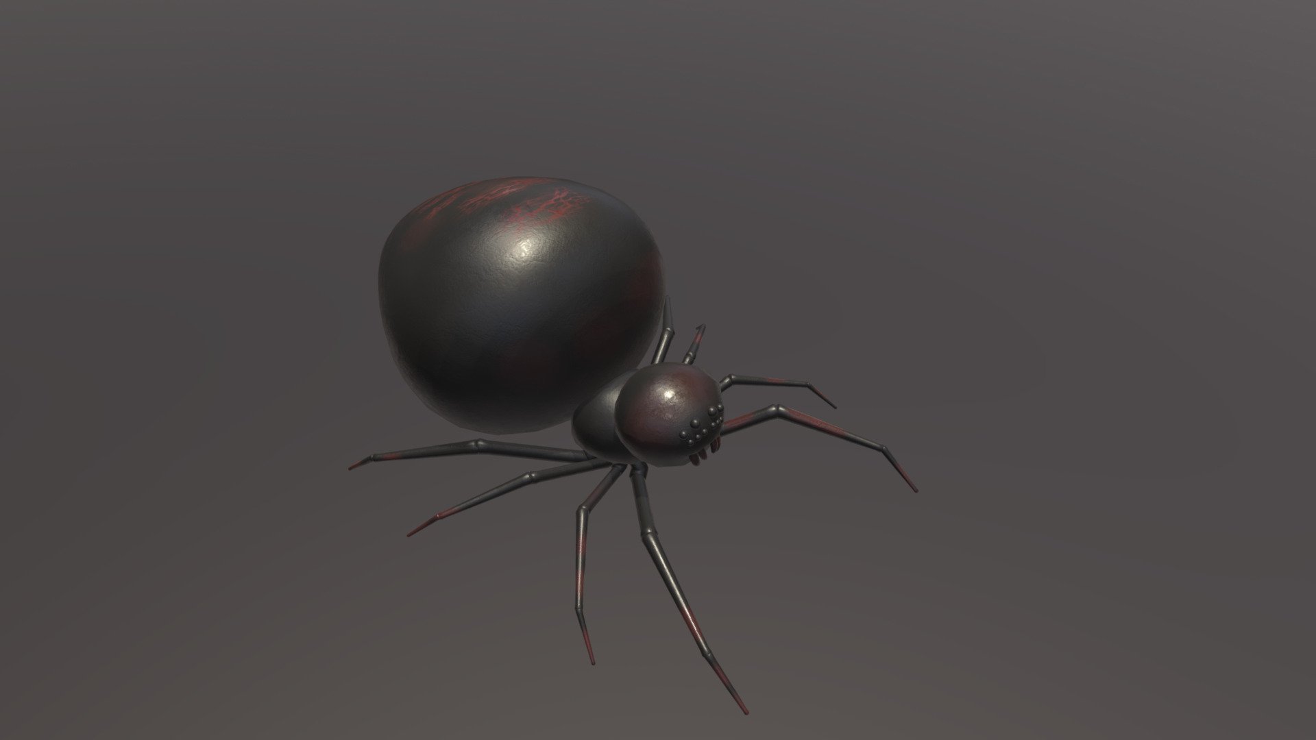 Low poly stylized spider 3d model