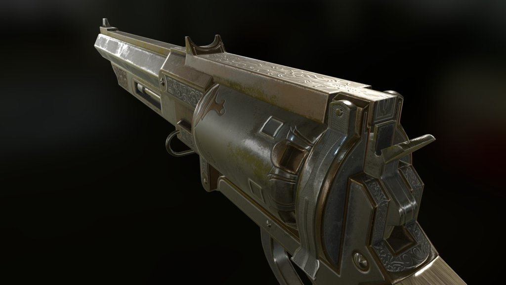 Bioshock infinite hand cannon fanart 3d model