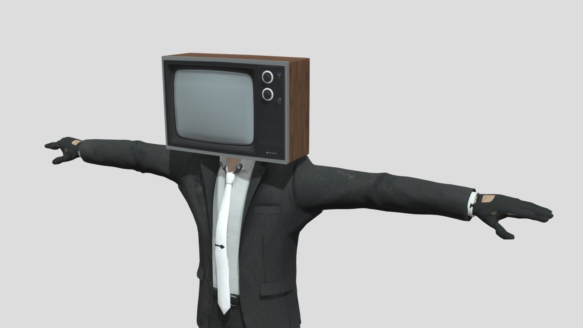 Retro TV Man (Skibidi Toilet Meme) 3d model