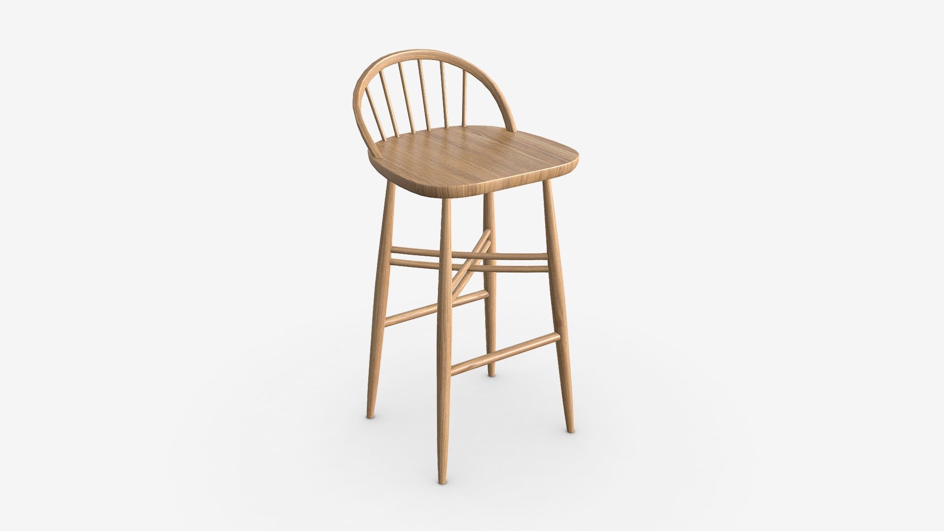 Bar Stool Ercol Shalstone John Lewis 3d model