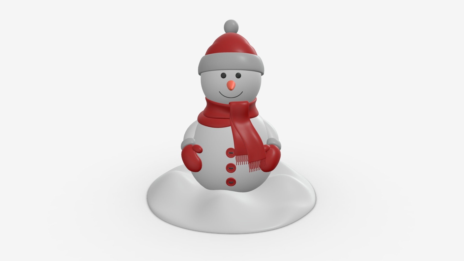 Snowman 02 3d model