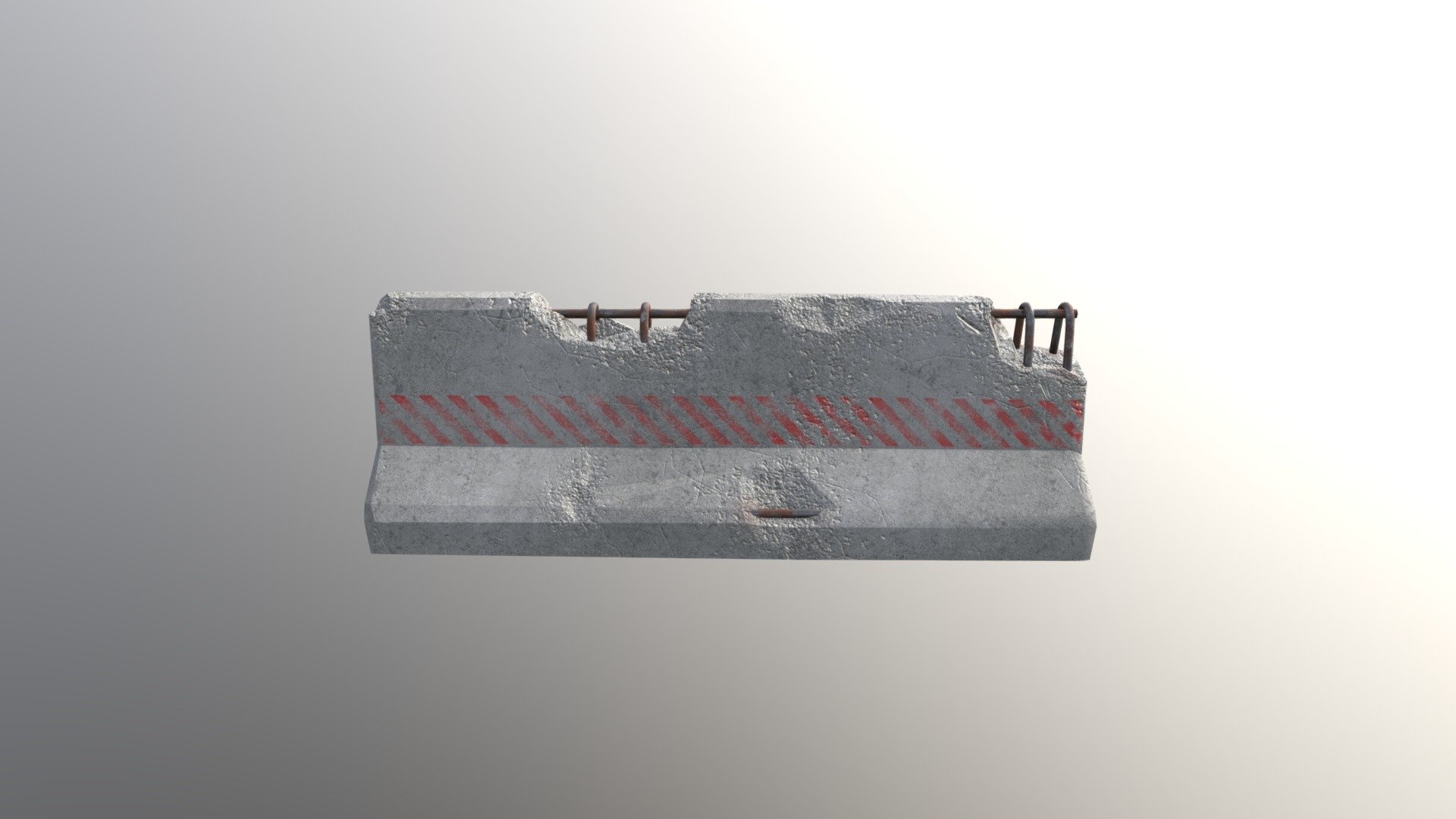 Concrete Road block 3d model