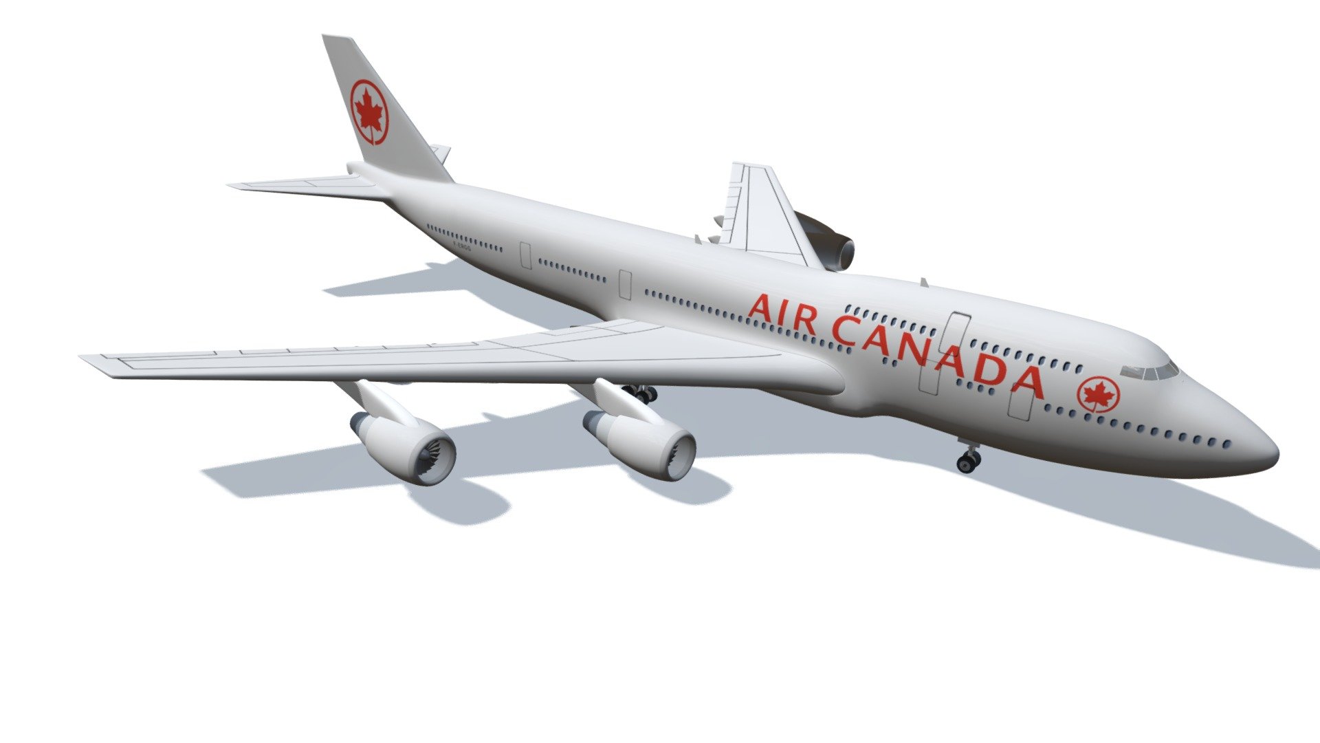 Air Canada Boeing 747 3d model