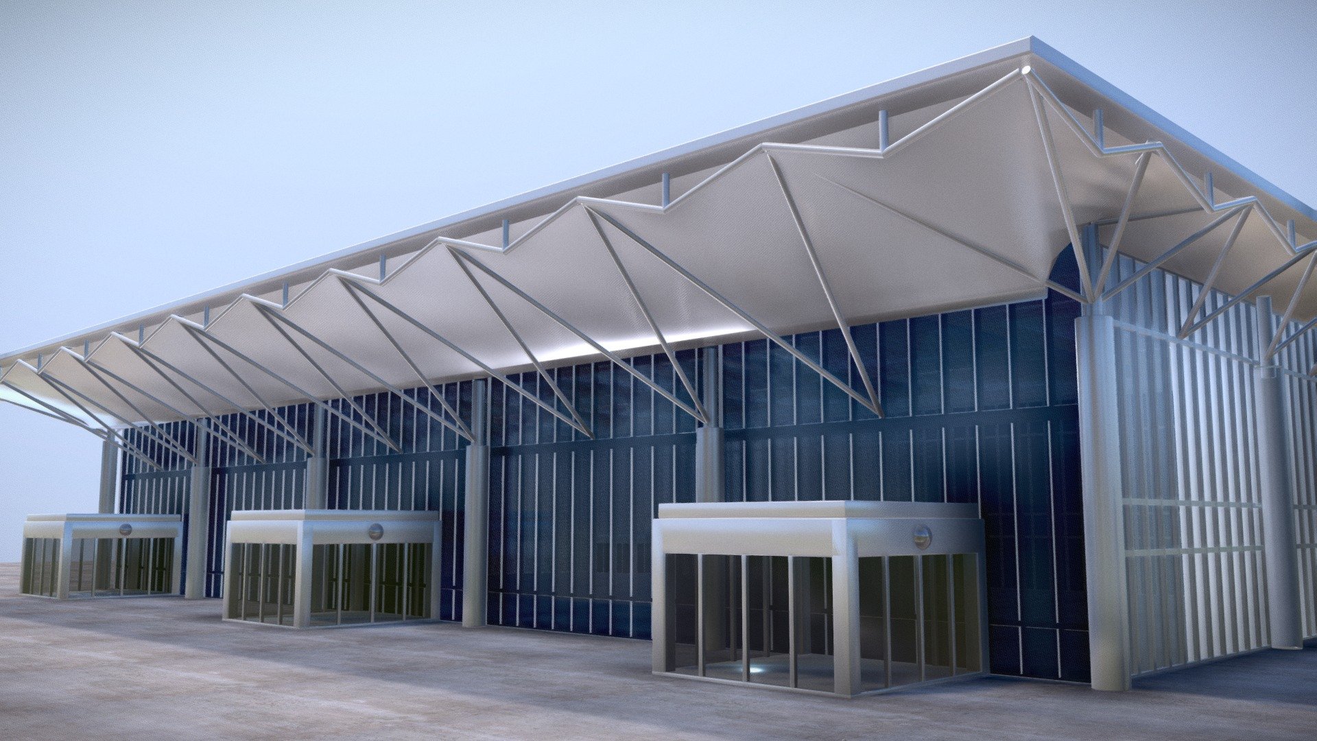 Terminal Building Bristol Airport 3d model