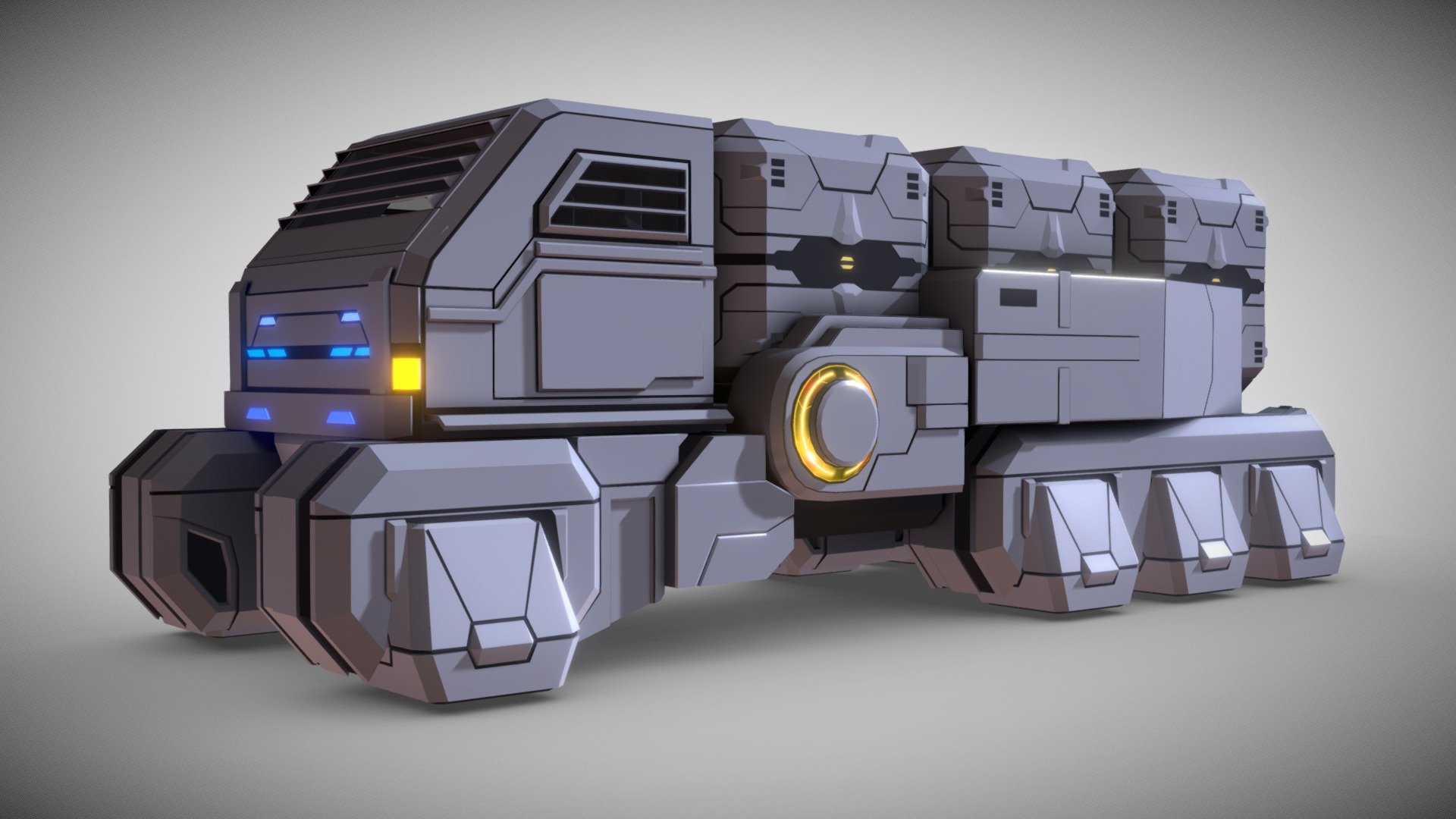 Sci-Fi_Truck 3d model