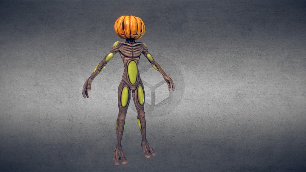 Pumpkin Man 3d model