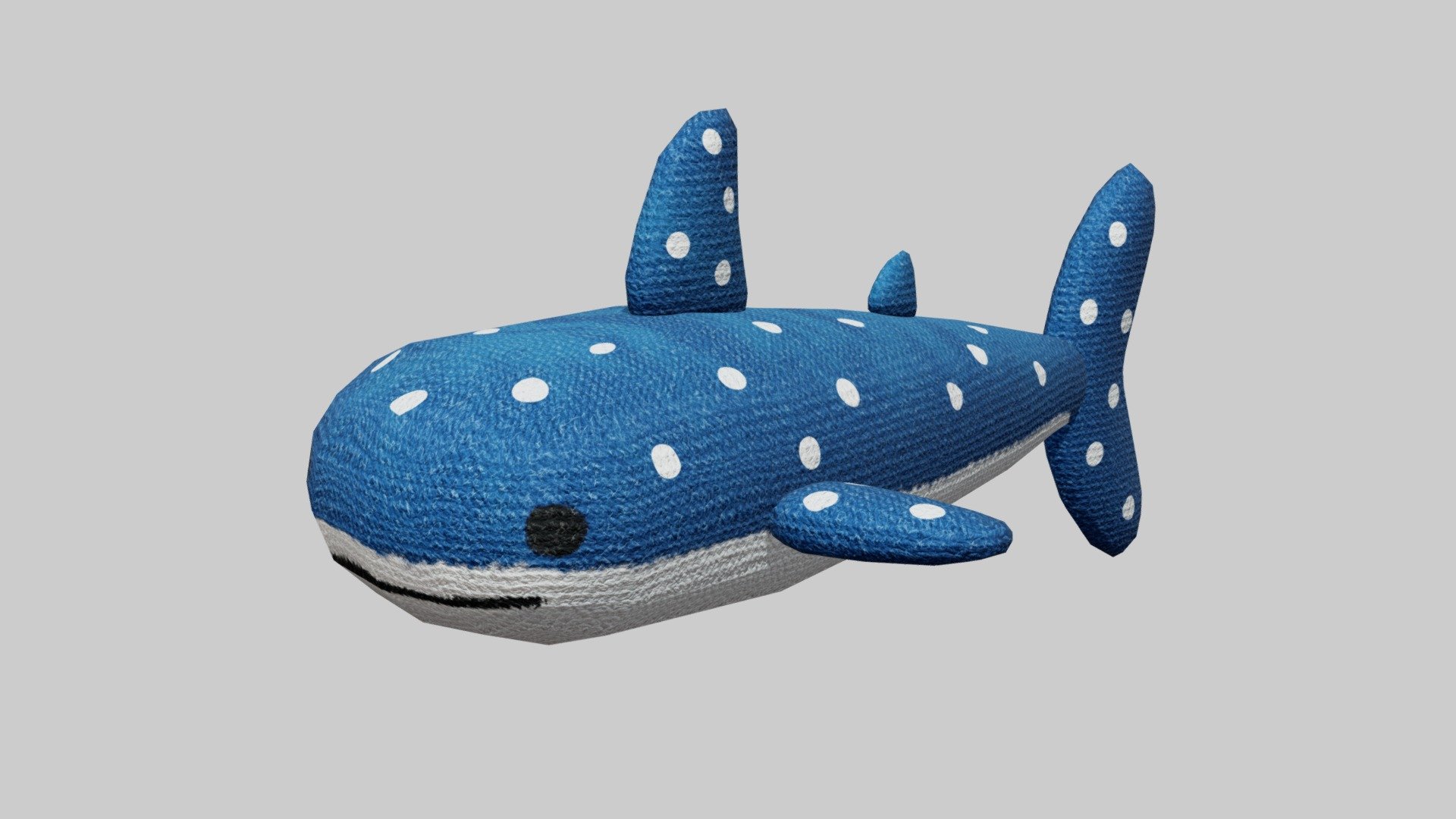 Whale Plush Toy 3d model