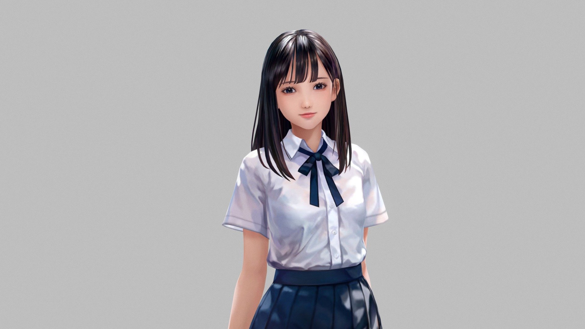 Female Student (AI) 3d model