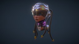 Sci-Fi Girl Head (W.I.P.)